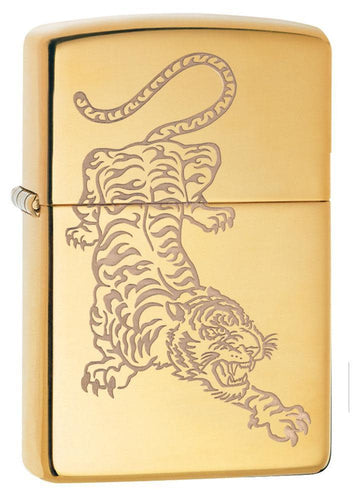 Zippo Lighter # 29884 Tattoo Tiger Design
