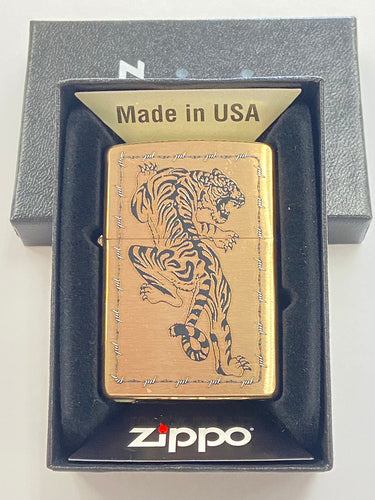 Zippo Lighter # 2048 Tiger With Barbwire
