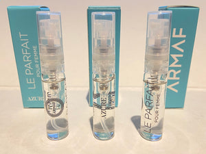 3x Armaf Le Parfait Azure Sample Vial Eau De Parfum Spray Women