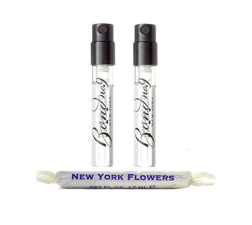 2x Bond No.9 nYc Flowers Sample Vial 0.57 oz 1.7 ml Eau De Parfum Spray Women