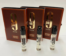 Load image into Gallery viewer, 3x Afnan 9 PM Elixir Sample Vial 0.09 oz 3 ml  Eau De Parfum Spray Men