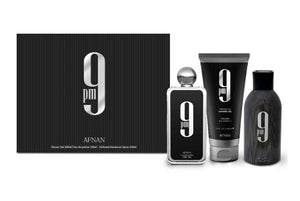 Afnan 9 PM 3 pieces set 3.4 oz Eau De Parfum Spray & 6.0 oz shower gel & 6.4 oz Deodorant Unisex