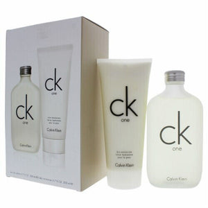 CK One 2 Piece Set 6.7 oz 200 ml Eau De Toilette Spray + 6.7 oz 200 ml Body Lotion Unisex