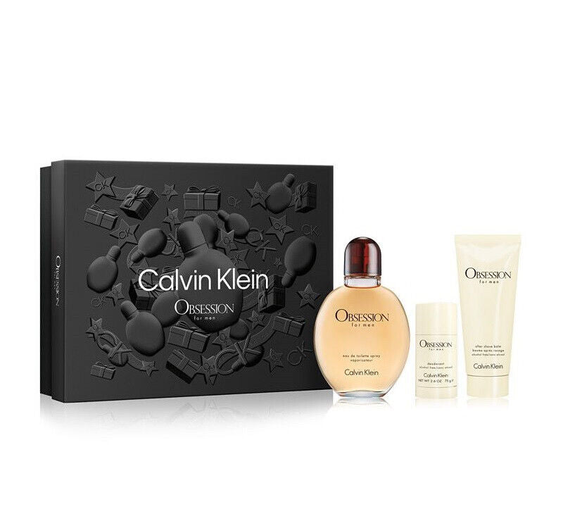 Calvin Klein Euphoria 3.3 oz Edt Spray & 0.5 oz Edt & 3.3 oz AS Balm Men