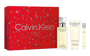 Ck Eternity Calvin Klein 3 Pieces Set 3.3 oz & 0.33 oz Edp Spray & 6.7 oz Body Lotion Women
