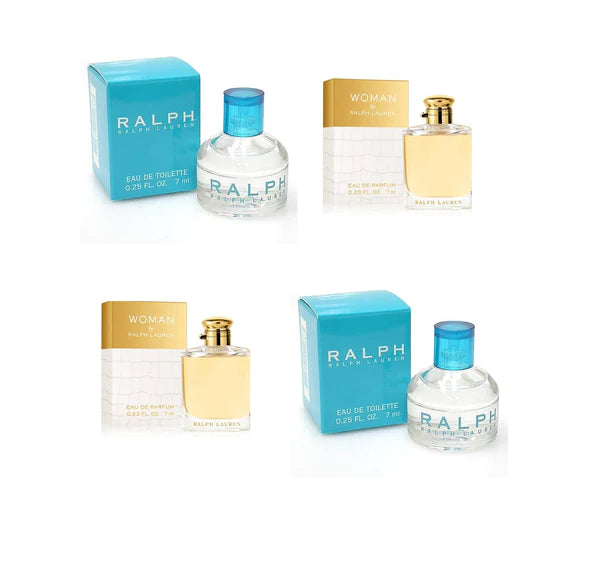 Ralph Lauren 4 Pieces Mini Gift Set 0.25 oz 7 ml Edp & Edt Dab-On Splash Women