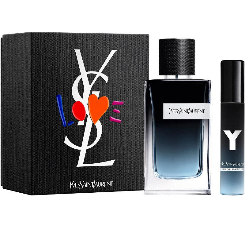 Ysl Y Yves Saint Laurent 2 Pieces Set 3.3 oz & 0.33 oz Eau De Parfum Spray Men