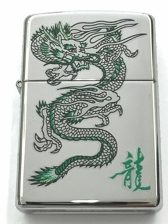 Zippo Lighter # 250 Dragon Green