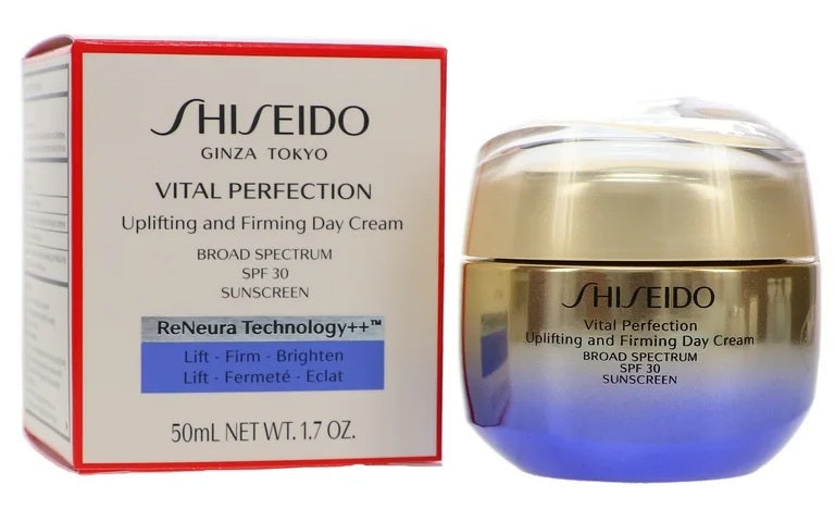 Shiseido Vital Perfection Uplifting And Firming Day Cream Sunscreen Spf 30 1.7 oz 50 ml