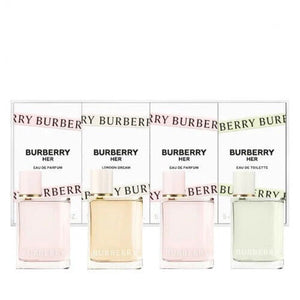 Burberry Her 4 Pieces Mini Set 0.16 oz 5 ml Eau De Parfum & Eau De Toilette Women