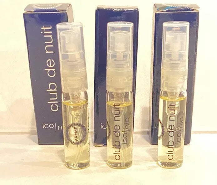 3x Armaf Club De Nuit ICONIC Sample Vial Eau De Parfum Spray Men