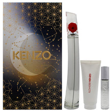 Load image into Gallery viewer, Kenzo Flower 3 Pieces Set 3.3 oz &amp; 0.5 oz Edp Spray &amp; 2.5 oz Milk Lotion Women