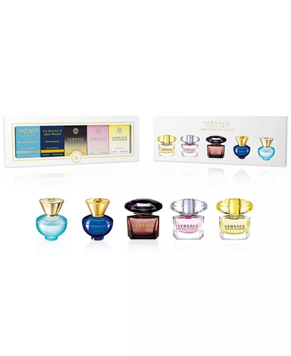 Versace 5 Pieces Mini Set Dylan Turquoise, Dylan Blue, Crystal Noir, Bright Crystal, Yellow Diamond Women