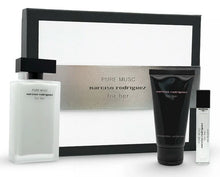 Load image into Gallery viewer, Narciso Rodriguez Pure Musc 3 Pieces Set 3.3 oz &amp; 0.3 oz Edp Spray 1.7 oz NR Body Lotion Women