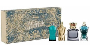 Jean Paul Gaultier Men 4 Pieces Mini Set 0.24 oz 7.5 ml (Edt & Edp) Le Male, Scandal, Elixir & La Beau