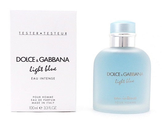 D&G Dolce Gabbana Light Blue Intense 3.3 oz 100 ml Eau De Parfum Spray Men Tester