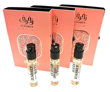 Load image into Gallery viewer, 3x Zimaya Zukhruf Femme Sample Vial 0.09 oz 3 ml Eau De Parfum Spray Women
