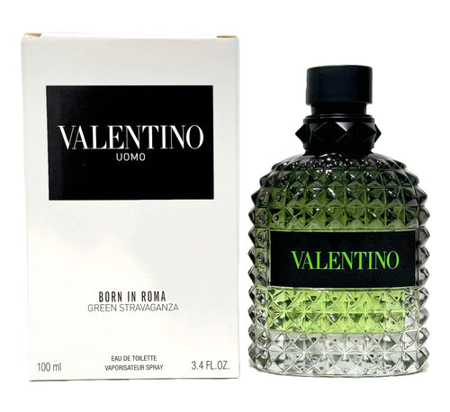 Valentino Uomo Born in Rome Green Stravaganza 3.4 oz 100 ml Eau De Toilette Spray Tester Men