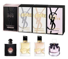 Load image into Gallery viewer, YSL Yves Saint Laurent 4 Pieces Mini Set 0.25 oz 7.5 ml Black Opium, Libre, Libre Le Parfum, Mon Paris Women