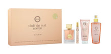 Load image into Gallery viewer, Armaf Club De Nuit 4 Pieces Set 3.6 oz &amp; 0.34 oz Edp Spray &amp; Body Lotion &amp; Fragrance Body Mist Women