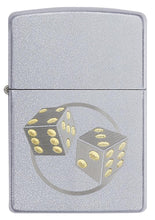 Load image into Gallery viewer, Zippo Lighter # 29412 Engraved Dice - Satin Chrome