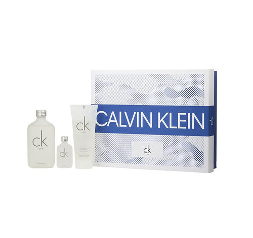 Ck One Calvin Klein 3 Pieces Set 3.4 oz Edt Spray & 0.5 oz Edt & Shower Gel Men