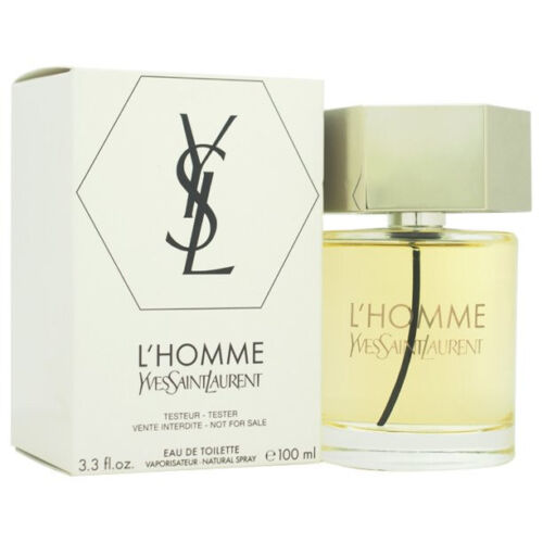 Ysl L'Homme Yves Saint Laurent 3.3 oz 100 ml Eau De Toilette Spray Tester Men