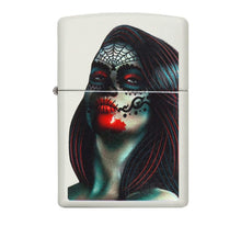Load image into Gallery viewer, Zippo Lighter # 29400 White Matter - Day Of The Dead Lady Tattoo