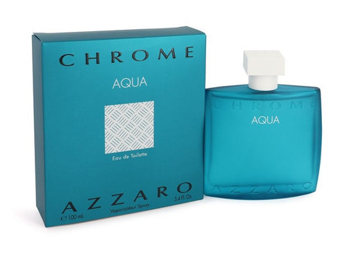 Azzaro Chrome Aqua 3.4 oz 100 ml Eau De Toilette Spray Men