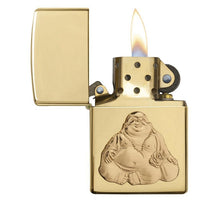Load image into Gallery viewer, Zippo Lighter # 29626 High Polish Brass - Laughing Buddha Emblem
