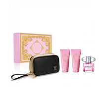 Load image into Gallery viewer, Versace Bright Crystal 4 Pieces Set 3.0 oz Edt Spray &amp; 3.4 oz BL &amp; 3.4 oz SG &amp; Bag Women