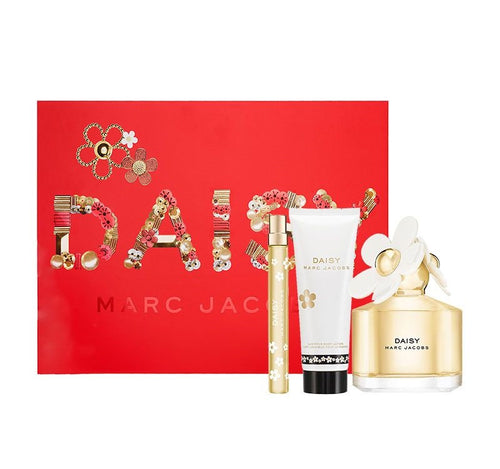 Marc Jacobs Daisy 3 Pieces Gift Set 3.4 oz & 0.3 oz Edt Spray & 2.5 oz Body Lotion Women