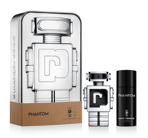 Paco Rabanne Phantom 2 Pieces Set 3.4 oz Edt Spray & 5.1 oz Deodorant Spray Men