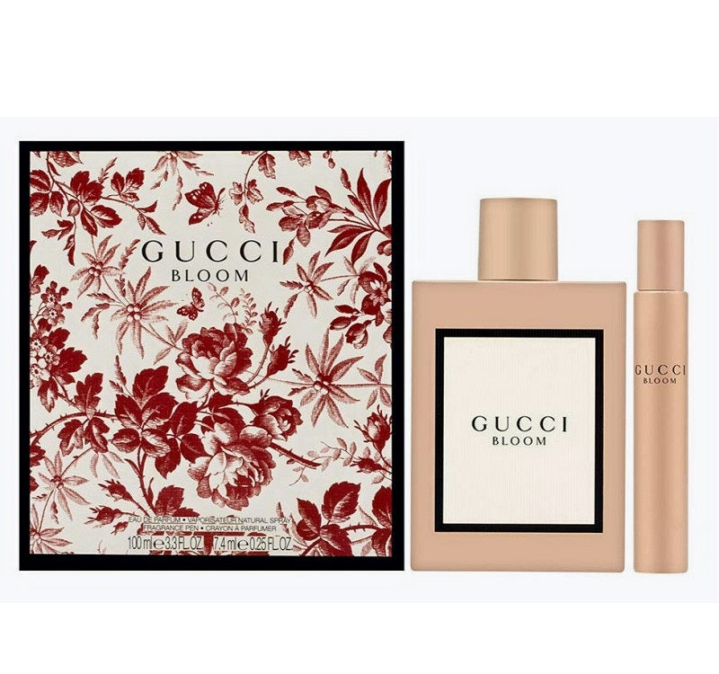 Gucci Bloom 2 Pieces Set 3.3 oz Edp Spray & 0.25 oz Edp Rollerball Women