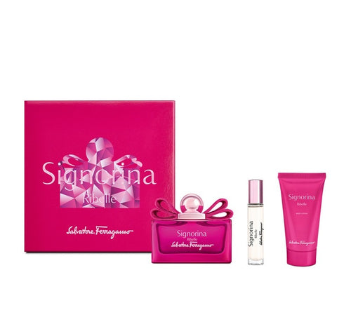Salvatore Ferragamo Ribelle 3 Pieces Set 3.4 oz & 0.3 oz Edp Spray & 1.7 oz Body Lotion Women