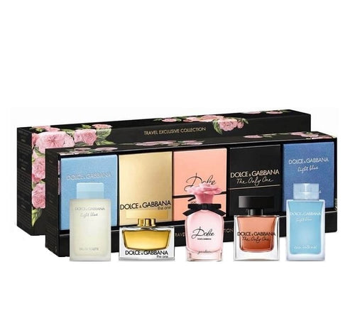 D&G Dolce Gabbana 5 Pieces Mini Set Light Blue, Intense, Dolce garden, Only One, The One Women