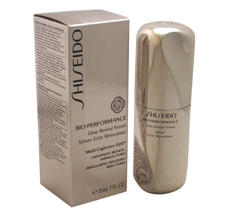 Shiseido Bio-Performance Glow Revival Serum Uneveness, Redness, Wrinkles, Pores 1.0 oz 30 ml
