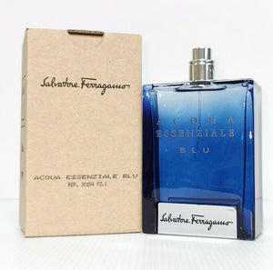 Salvatore Ferragamo Acqua Essenziale Blu 3.4 oz 100 ml Eau De Toilette Spray Tester Bottle Men