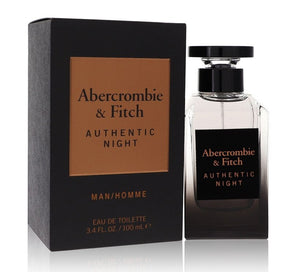 A&F Abercrombie & Fitch Authentic Night 3.4 oz 100 ml Eau De Toilette Spray Men